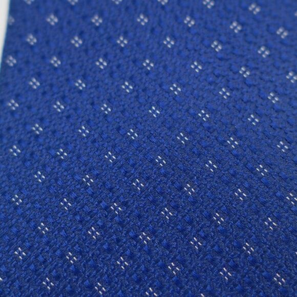 Van Heusen‎ Blue Check Woven Skinny Silk Tie - Picture 2 of 6